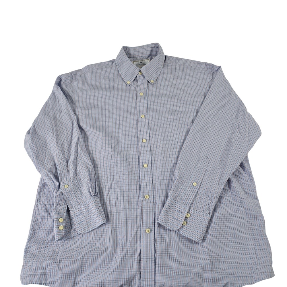 Brooks Brothers Thomas Mason Luxury Shirt Regular 16.5 34 Blue Red Check L/S